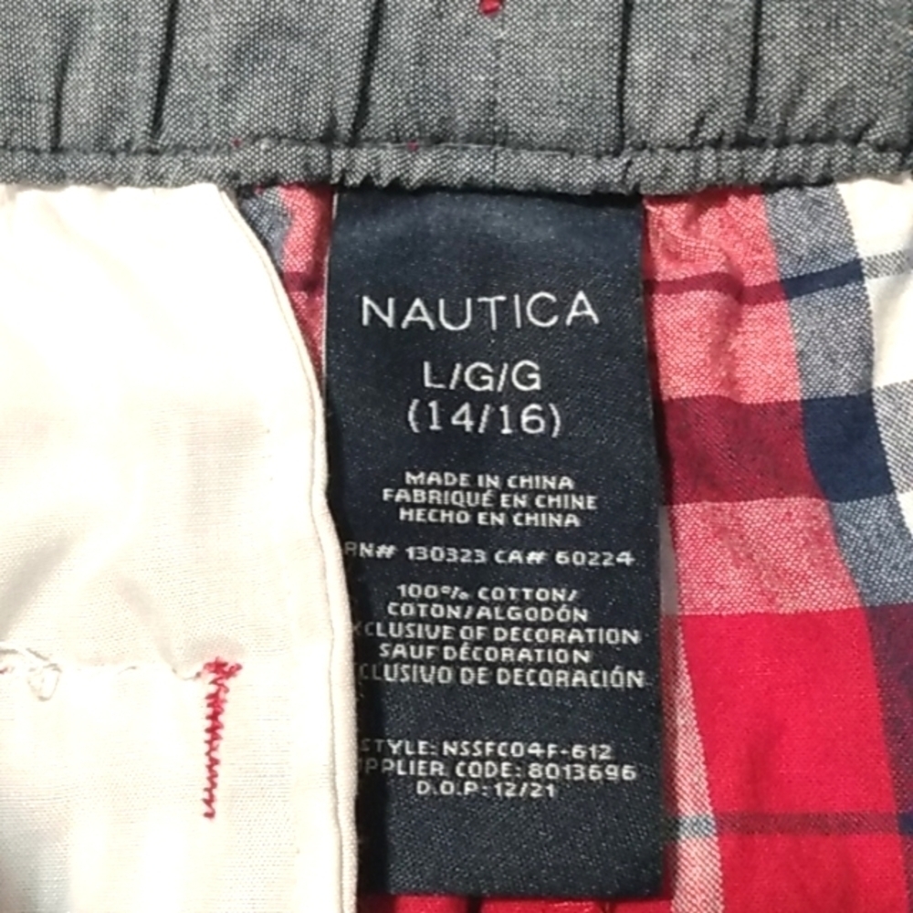 NAUTICA BOYS RED WHITE BLUE PLAID SHORTS SIZE 14/16 NWT - Picture 7 of 7